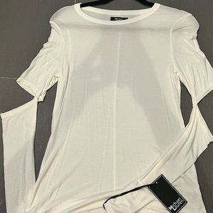 MICHAEL LAUREN Elbow cut out long sleeve